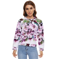 Watercolour-cherry-blossoms Women s Long Sleeve Raglan Tee