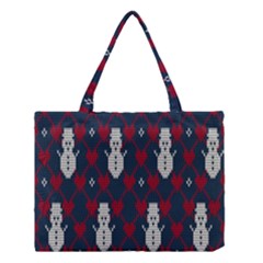 Christmas-seamless-knitted-pattern-background 002 Medium Tote Bag