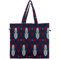 Christmas-seamless-knitted-pattern-background 004 Canvas Travel Bag