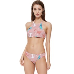 Dinosaurs-seamless-pattern-kids Banded Triangle Bikini Set