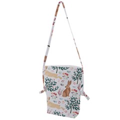 Seamless-pattern-with-rabbit Folding Shoulder Bag