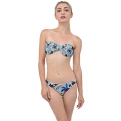 Tropical-leaves-seamless-pattern-with-monkey Classic Bandeau Bikini Set