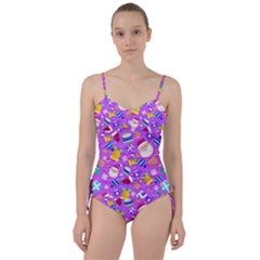 Flat-christmas-pattern-design Sweetheart Tankini Set