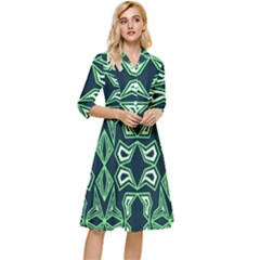 Abstract Pattern Geometric Backgrounds  Classy Knee Length Dress by Eskimos