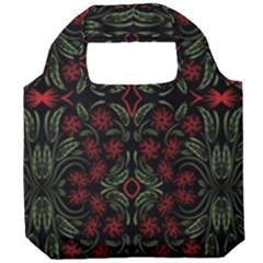 Folk Flowers Print Floral Pattern Ethnic Art Foldable Grocery Recycle Bag by Eskimos