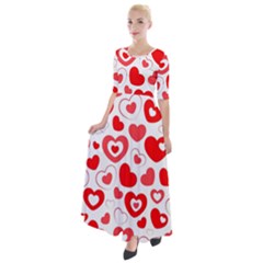 Cards-love Half Sleeves Maxi Dress