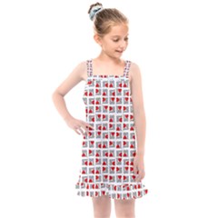 Spanish Love Phrase Motif Pattern Kids  Overall Dress by dflcprintsclothing