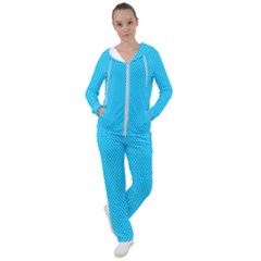 Blue,polkadots,polka Women s Tracksuit