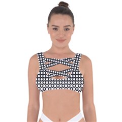 Pattern-gry Bandaged Up Bikini Top