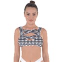 Pattern-gry Bandaged Up Bikini Top View1