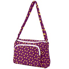 Stars,yellow Purple Front Pocket Crossbody Bag