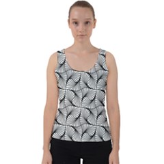 Abstract-gray Velvet Tank Top