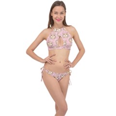 Cat-cats Cross Front Halter Bikini Set