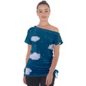 Clouds Off Shoulder Tie-Up Tee View1