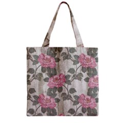 Roses,paint Zipper Grocery Tote Bag