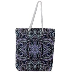 Abstract Kaleido Full Print Rope Handle Tote (large)