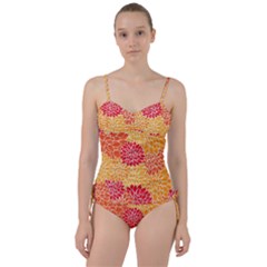 Background Colorful Floral Sweetheart Tankini Set