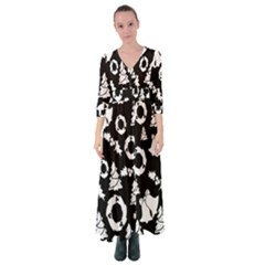  Card Christmas Decembera Button Up Maxi Dress