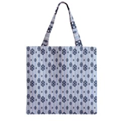 Snowflakes-seamless Zipper Grocery Tote Bag