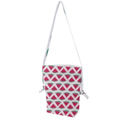 Illustration Watermelon Fruit-food Melon Folding Shoulder Bag by Sapixe