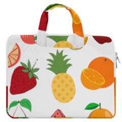 Fruits Cartoon Macbook Pro 13  Double Pocket Laptop Bag by Sapixe