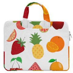 Fruits Cartoon Macbook Pro 16  Double Pocket Laptop Bag  by Sapixe