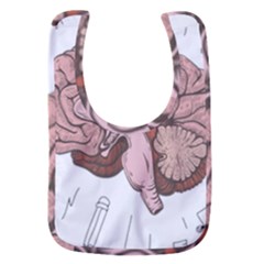 Cerebrum Human Structure Cartoon Human Brain Baby Bib by Sapixe