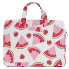 Pink Watermeloon Macbook Pro 16  Double Pocket Laptop Bag  by Sapixe