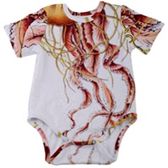 Animal Art Forms In Nature Jellyfish Baby Short Sleeve Onesie Bodysuit by Sapixe