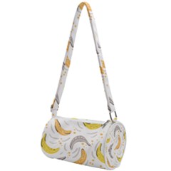 Seamless Stylish Pattern-with-fresh-yellow-bananas-background Mini Cylinder Bag by Wegoenart