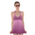 Background-pink Halter Dress Swimsuit  View1