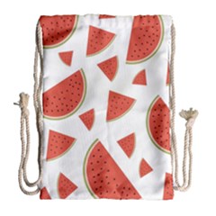 Watermelons Fruits Tropical Fruits Drawstring Bag (large) by Amaryn4rt