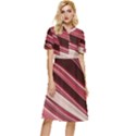 Wave Texture Design Pattern Art Button Top Knee Length Dress View1