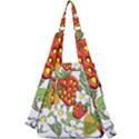 Strawberries Berry Strawberry Leaves Center Zip Backpack View2