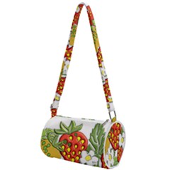 Strawberries Berry Strawberry Leaves Mini Cylinder Bag by Wegoenart