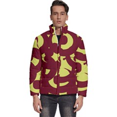 Illustration Art Pattern Design Painting- Men s Puffer Bubble Jacket Coat by Wegoenart