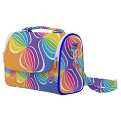 Illustration Abstract Background Pattern Rainbow Color Satchel Shoulder Bag by Wegoenart