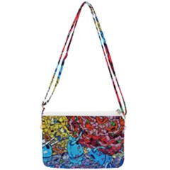 Graffiti-wall-mural-painting-arts Double Gusset Crossbody Bag by Simbadda