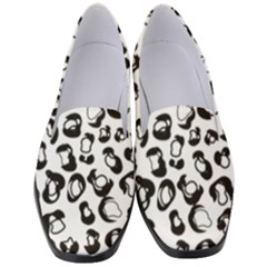 Black And White Leopard Print Jaguar Dots Women s Classic Loafer Heels by ConteMonfrey