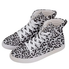 Grey And Black Jaguar Dots Men s Hi-top Skate Sneakers by ConteMonfrey