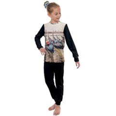 Black Several Boats - Colorful Italy  Kids  Long Sleeve Set  by ConteMonfrey