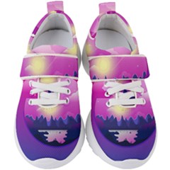 Landscape Illustration Illustrator Kids  Velcro Strap Shoes by Wegoenart