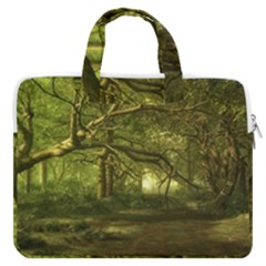 Nature Greenforest Trees Tree Landscape Macbook Pro 13  Double Pocket Laptop Bag by Wegoenart