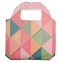 Illustration Pink Background Geometric Triangle Premium Foldable Grocery Recycle Bag View2