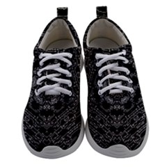 Illustration Black White Rosette Mandala Ornament Wallpaper Athletic Shoes by Wegoenart