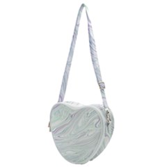 Illustration Marble Texture Marble Painting Heart Shoulder Bag by Wegoenart