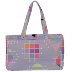 Illustration Pastel Shape Geometric Canvas Work Bag by Wegoenart