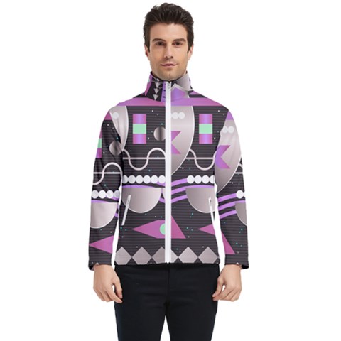 Illustration Background Abstract Geometric Men s Bomber Jacket by Wegoenart