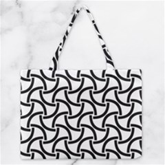 Background Monochrome Geometric Zipper Medium Tote Bag by Wegoenart