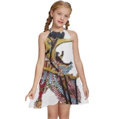 Im Fourth Dimension Abimanyu Kids  Halter Collar Waist Tie Chiffon Dress